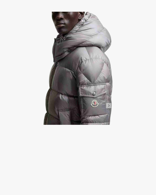 Geaca Moncler Couyere Hooded Short Down  Grey